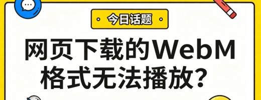 电脑网页下载的WebM格式无法播放？别急，这一篇帮你搞定！