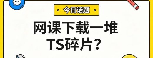 网课下载一堆TS碎片？一键合并转MP4，离线学习随时看！